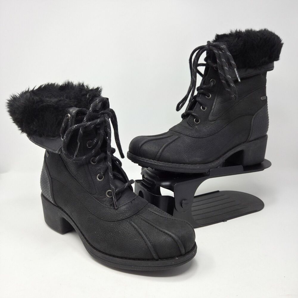 Merrell Womens Chateau Mid Polar Boots Waterproof Black 200 Gram Winter Size 7.5